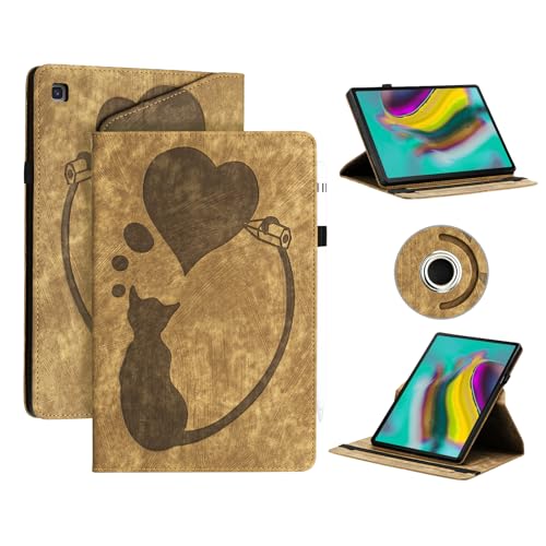 AsWant Hülle für Samsung Galaxy Tab S5e 10.5 SM-T720/T725 2019 Tablet - Schutzhülle Ultradünne mit Portemonnaie und Standfunktion Kompatibel mit Galaxy Tab S5e Hülle (Aprikose) von AsWant