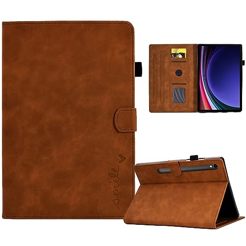 AsWant Hülle für Samsung Galaxy Tab S9 2023 /S8 2022/ S7 2020 11 Zoll - Senior PU Leder Ultradünn Schutzhülle Cover Case Kompatibel mit Galaxy Tab S9 Hülle (Braun) von AsWant