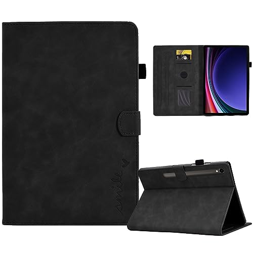 AsWant Hülle für Samsung Galaxy Tab S9 2023 /S8 2022/ S7 2020 11 Zoll - Senior PU Leder Ultradünn Schutzhülle Cover Case Kompatibel mit Galaxy Tab S9 Hülle (Schwarz) von AsWant