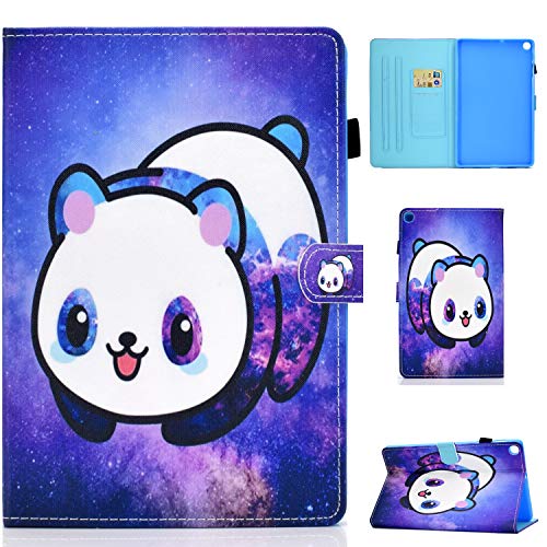 AsWant Hülle für Samsung Tab A7，Galaxy Tab A7 PU Leder Schutzhülle Brieftasche Flip Case Auto Schlaf/Wach Function Tablet Hülle für Samsung Galaxy Tab A 10.4 Zoll 2020 SM-T500/SM-T508 Space Panda von AsWant