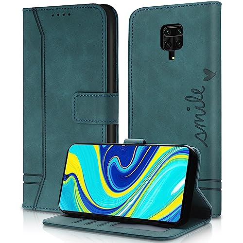 AsWant Hülle für Xiaomi Redmi Note 9 Pro/Redmi Note 9S / Redmi Note 9 Pro Max - Premium Leder Kartensteckplatz Magnetschnallenhalter Handyhülle für Xiaomi Redmi Note 9S (Grün) von AsWant