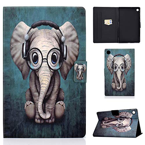 AsWant Samsung Galaxy Tab A9 Plus SM-X210/SM-X215/SM-X216 11 Zoll 2023 Hülle - PU Leder Flip Case Cover Magnetisch Ständer Tasche Tablet Schutzhülle für Samsung Galaxy Tab A9+ (Baby Elefant) von AsWant