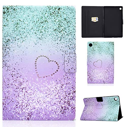 AsWant Samsung Galaxy Tab A9 Plus SM-X210/SM-X215/SM-X216 11 Zoll 2023 Hülle - PU Leder Flip Case Cover Magnetisch Ständer Tasche Tablet Schutzhülle für Samsung Galaxy Tab A9+ (Herz Form) von AsWant