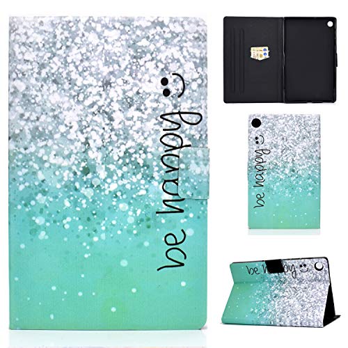 Aswant Huawei Matepad T10/Matepad T10s Hülle PU Leder Brieftasche Etui Case Flip Stand Magnetisch Tablet Schutzhülle für Huawei Matepad T 10 9.7 Zoll/Huawei Matepad T 10s 10.1 Zoll Sei Glücklich von AsWant