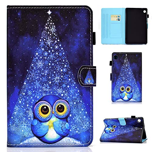 Aswant Huawei Matepad T10/Matepad T10s Hülle PU Leder Brieftasche Etui Case Flip Stand Magnetisch Tablet Schutzhülle für Huawei Matepad T 10 9.7 Zoll/Huawei Matepad T 10s 10.1 Zoll Süße Eule von AsWant