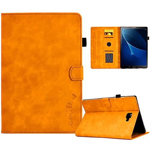 Aswant Hülle Kompatibel mit Samsung Galaxy Tab A 10.1 Zoll 2018 SM-T580 / SM-T585, PU Leder Samsung Galaxy Tab A SM-T580 Hülle, Case Per Samsung Galaxy Tab A 10.1 Zoll Tablet (Orange) von AsWant