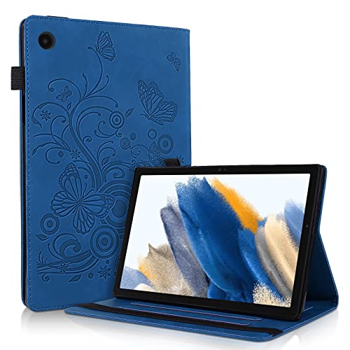 Aswant Hülle für Samsung Galaxy Tab A8 10.5'' 2021 2022 SM-X200/X205/X207 Ultradünne Samsung Galaxy Tab A8 Hülle mit Brieftasche Funktion und Standfunktion Kompatibel mit Glaxy Tab A8, Blau von AsWant