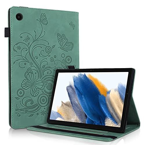 Aswant Hülle für Samsung Galaxy Tab A8 10.5'' 2021 2022 SM-X200/X205/X207 Ultradünne Samsung Galaxy Tab A8 Hülle mit Brieftasche Funktion und Standfunktion Kompatibel mit Glaxy Tab A8, Grün von AsWant