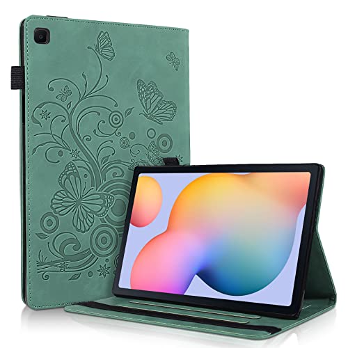 Aswant Hülle für Samsung Galaxy Tab S6 Lite 10.4 2022/2020 SM-P610/P613/P615/P619 Ultradünne Samsung Galaxy Tab S6 Lite Hülle mit Brieftasche Funktion und Standfunktion Schutzhülle, Grün von AsWant
