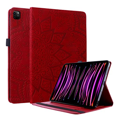 Aswant Hülle für iPad Pro 11 Zoll (Modell 2022/2021/2020/2018), iPad Pro 11 Hülle Kein Ruhezustand, Case für iPad Pro 11 mit Stifthalter Tablet Schutzhülle (Rot) von AsWant