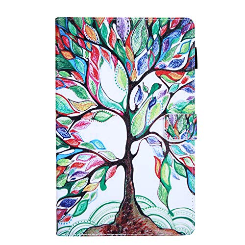 Galaxy Galaxy Tab A 2019 Schutzhülle, Lspcase PU Lederhülle Ständer Flip Case TPU Book Cover Magnetisch Tablet Hülle mit Stifthalter für Samsung Galaxy Tab A 10.1 Zoll SM-T510 SM-T515 Lebensbaum von AsWant