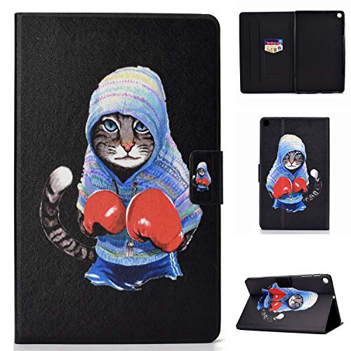 Lspcase Galaxy Tab A 10.1 Zoll 2019 Hülle PU Leder Flip Case Cover Magnetisch Ständer Tasche Tablet Schutzhülle mit Kartenfach für Samsung Galaxy Tab A 10.1 SM-T510 / SM-T515 Boxen Cat von AsWant