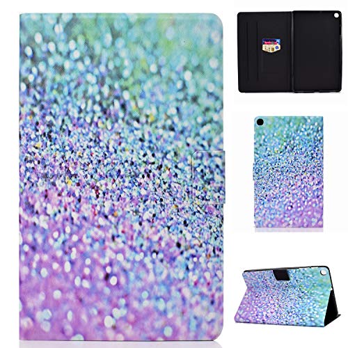 Lspcase Galaxy Tab A 10.1 Zoll 2019 Hülle PU Leder Flip Case Cover Magnetisch Ständer Tasche Tablet Schutzhülle mit Kartenfach für Samsung Galaxy Tab A 10.1 SM-T510 / SM-T515 Bunter Sand von AsWant