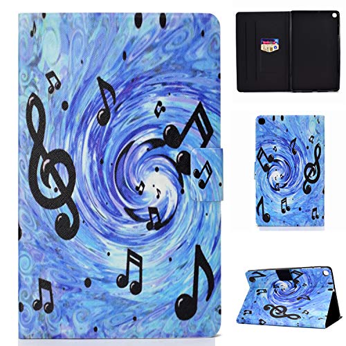 AsWant Lspcase Galaxy Tab A 10.1 Zoll 2019 Hülle PU Leder Flip Case Cover Magnetisch Ständer Tasche Tablet Schutzhülle mit Kartenfach für Samsung Galaxy Tab A 10.1 SM-T510 / SM-T515 Musik von AsWant