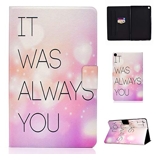 Lspcase Galaxy Tab A 10.1 Zoll 2019 Hülle PU Leder Flip Case Cover Magnetisch Ständer Tasche Tablet Schutzhülle mit Kartenfach für Samsung Galaxy Tab A 10.1 SM-T510 / SM-T515 Phrase von AsWant