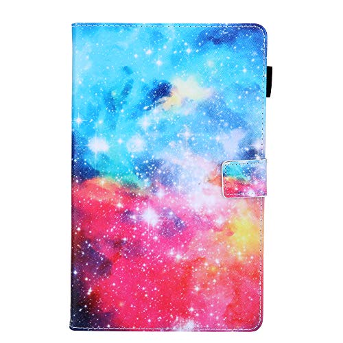 Lspcase Galaxy Tab A 8.0 Zoll Leder Schutzhülle Flip Cover Stand Case Wallet Brieftasche Hülle mit Stifthalter und Kartenschlitz für Samsung Galaxy Tab A 8 2019 SM-T290 / SM-T295 Sternenklarer Himmel von AsWant