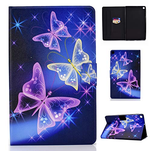 AsWant Lspcase Galaxy Tab S5e 10.5 Zoll Schutzhülle PU Leder Stand Flip Tablet Tasche Hülle mit Auto Schlaf/Wach Funktion für Samsung Galaxy Tab S5e 10.5 SM-T720 / SM-T725 Flash Schmetterling von AsWant