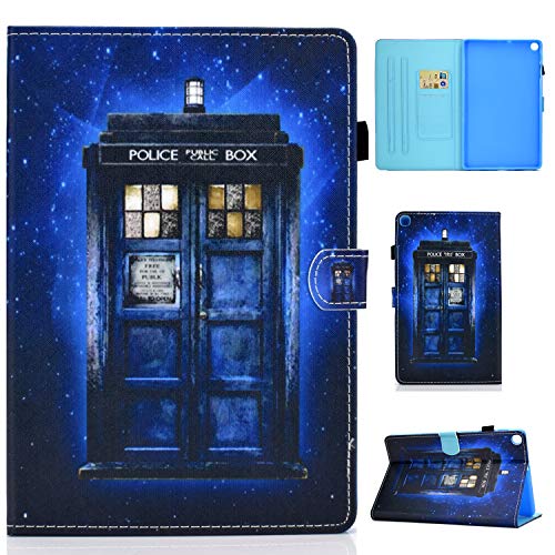 Lspcase Samsung Galaxy Tab A 10.1 Zoll(2019) SM-T510 / SM-T515 PU Schutz Hülle Auto Schlaf/Wachen Design Flip Cover Case mit Standfunktion Karteneinschub und Stifthalter Etui Polizeikasten von AsWant