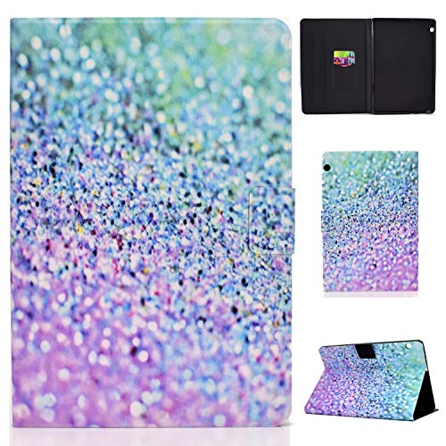 Mediapad T5 10 Flip Hülle, Lspcase Huawei Mediapad T5 10.1 Zoll PU Leader Schutzhülle Wallet Case Cover mit Kartenfach und Ständer für Huawei Mediapad T5 10 10.1 Etui Bunter Sand von AsWant