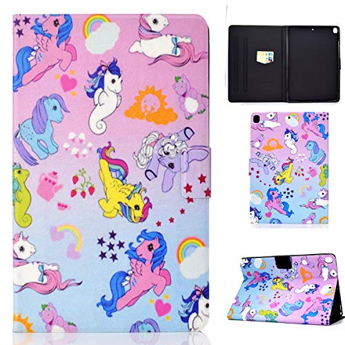 AsWant iPad 10.2 Hülle, Lspcase iPad 7 Generation 2019 10.2 Zoll Lederhülle Flip Stand Case Brieftasche Tasche mit Kartenfach und Auto Schlaf/Wachen Funktion für Apple iPad 10.2 Einhorn von AsWant