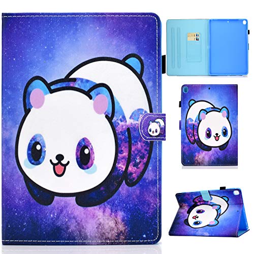 iPad 10.2 Hülle, Lspcase iPad 7 Generation 2019 10.2 Zoll Lederhülle Flip Stand Case Brieftasche Tasche mit Kartenfach und Auto Schlaf/Wachen Funktion für Apple iPad 10.2 Niedlicher Panda von AsWant