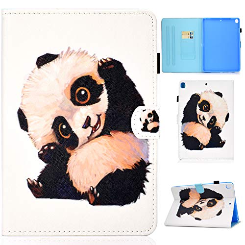 AsWant iPad 10.2 Hülle, Lspcase iPad 7 Generation 2019 10.2 Zoll Lederhülle Flip Stand Case Brieftasche Tasche mit Kartenfach und Auto Schlaf/Wachen Funktion für Apple iPad 10.2 Panda von AsWant