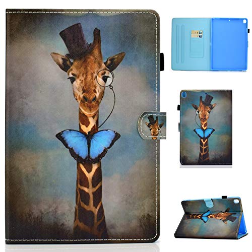 iPad 10.2 Hülle, Lspcase iPad 7. Generation Schutzhülle PU Leder Wallet Flip Stand Case mit Kartensteckplatz und Auto Schlafen/Aufwachen Funktion für Apple iPad 10.2 Zoll 2019 Giraffe von AsWant