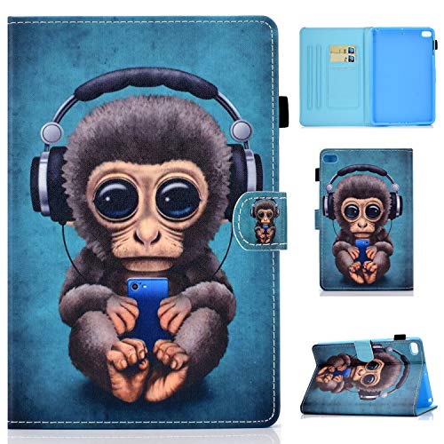 iPad Mini 5, Lspcase iPad Mini 4/3/2/1 PU Leder Schutzhülle Brieftasche Flip Case Cover Magnetic Stand Tasche Etui mit Auto Schlafen/Wach Funktion für Apple iPad Mini 1/2/3/4/5Affe von AsWant