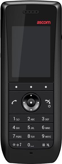 ASCOM d63 Protector Lite - DECT-Handset (2.0 LED-Display - Breitbandaudio - IP44 - ohne Bluetooth) - in schwarz (DH7-ADBA) von Ascom