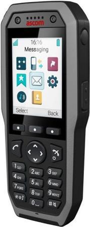 ASCOM d83 Messenger - Widerstandsfähiges DECT-Handset - 2.4 LED-Display - Bluetooth - Freisprechfunktion - Vibration - IP67 schwarz (DH8-ABAA) von Ascom