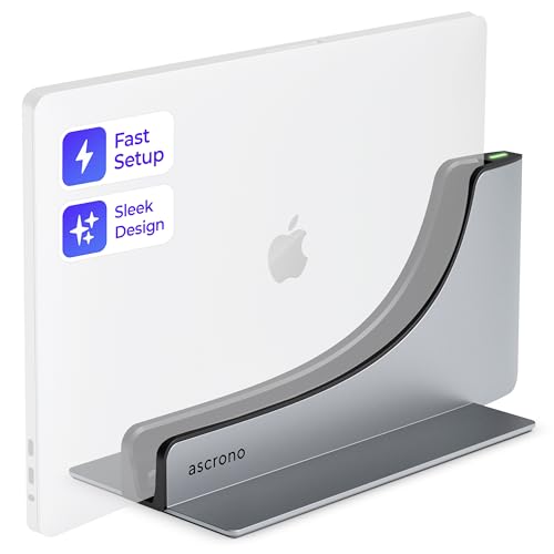 Ascrono Vertikaler Dockingstation-Hub | Kompatibel mit Apple MacBook Pro 13, 15 & 16 Zoll, 2016-2020 & 2022 M2 NUR Touch BAR | 2X USB-C-Anschluss (40 Gbit/s) Thunderbolt-4-kompatibles Dock von Ascrono
