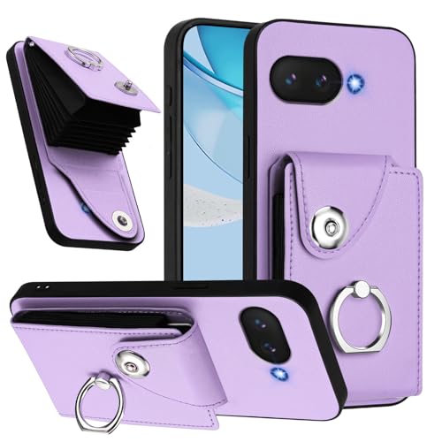 Asdsinfor Hülle für Google Pixel 9A, PU Leder Back Cove mit 360 Grad Metallring Ständer Kreditkartenhalter Magnetverschluss Schutzhülle für Google Pixel 9A, Lila YBQ Asdsinfor Hülle für Google Pixel 9A, PU Leder Back Cove mit 360 Grad Metallring Ständer Kreditkartenhalter Magnetverschluss Schutzhülle für Google Pixel 9A, Lila YBQ von Asdsinfor