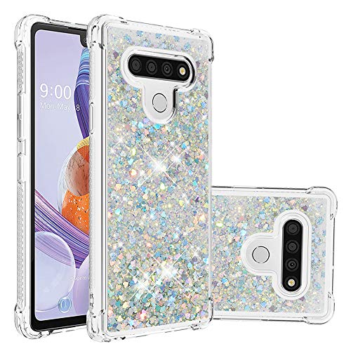 Asdsinfor LG Stylo 6 Handyhülle, Glitzer, Flüssigkeit, niedlich, klar, fließend, Treibsand, TPU mit Anti-Fall-Gürtel, Stoßfest, Schutzhülle Cover für LG Stylo 6, Silver Love LSYB Asdsinfor LG Stylo 6 Handyhülle, Glitzer, Flüssigkeit, niedlich, klar, fließend, Treibsand, TPU mit Anti-Fall-Gürtel, Stoßfest, Schutzhülle Cover für LG Stylo 6, Silver Love LSYB von Asdsinfor