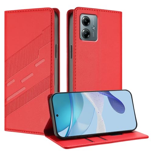 Asdsinfor Schutzhülle für Motorola Moto G Play 5G 2025, PU-Leder, Folio-Magnetständer, Schutzhülle, stoßfest, TPU-Innenschale, kompatibel mit Motorola Moto G Play 5G 2025, Rot HX9 Asdsinfor Schutzhülle für Motorola Moto G Play 5G 2025, PU-Leder, Folio-Magnetständer, Schutzhülle, stoßfest, TPU-Innenschale, kompatibel mit Motorola Moto G Play 5G 2025, Rot HX9 von Asdsinfor