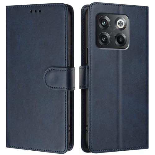 Asdsinfor Wallet Case für OnePlus 10T, [RFID-Blockierung] 3 Kartenhalter Ständer [Stoßfeste TPU-Innenhülle] PU Leder Magnetische Schutzhülle Flip Case für OnePlus 10T, Blau YBW von Asdsinfor