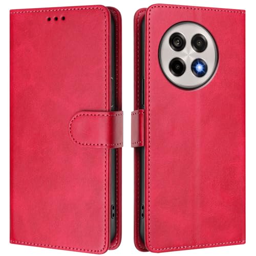 Asdsinfor Wallet Case für OnePlus 13R, [RFID-Blockierung] 3 Kartenhalter Ständer [Stoßfeste TPU-Innenabdeckung] PU Leder Magnetische Schutzhülle Klapphülle für OnePlus 13R, Rose Pink YBW von Asdsinfor