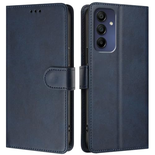 Asdsinfor Wallet Case für Samsung Galaxy A16 5G, [RFID-Blockierung] 3 Kartenhalter Ständer [Stoßfeste TPU-Innenhülle] PU Leder Magnetische Schutzhülle Flip Case für Galaxy A16 5G, Blau YBW von Asdsinfor