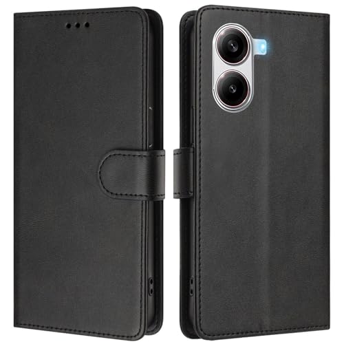 Asdsinfor Wallet Case für Xiaomi Poco X7 Pro 5G, [RFID-Blockierung] 3 Kartenhalter Ständer [Stoßfeste TPU-Innenhülle] PU Leder Magnetische Schutzhülle Flip Case für Xiaomi Poco X7 Pro 5G, Schwarz YBW von Asdsinfor