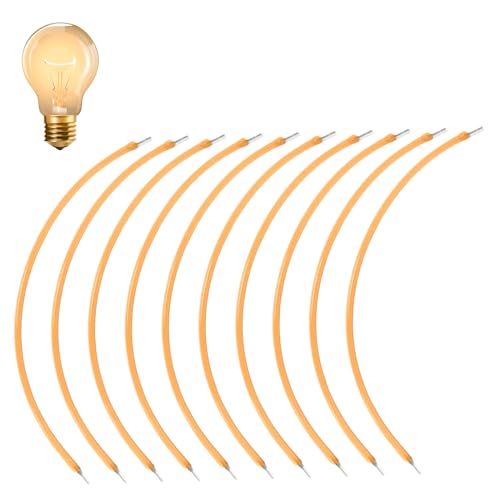 Asfrode LED-Filament: 10 Stück 3V Flexibles Leuchtmittel, Energieeffizient, für kreative DIY-Projekte (130mm/Warmweiß) von Asfrode