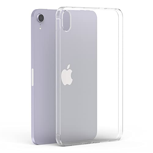 Asgens iPad Mini 6/7(A17 Pro) 8.3 Zoll Hülle 2021/2024, Transparentes Dünnes Schlank Silikon Sanft TPU Tablette Computer Hülle Für Apple iPad Mini Modelle A2567 / A2568 / A2569 / A2993 / A2995 / A2996 von Asgens