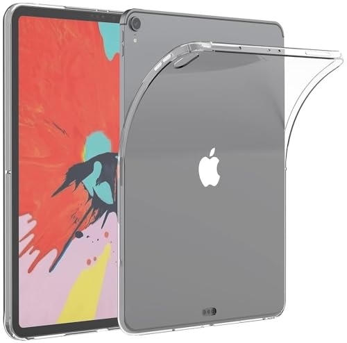 Asgens iPad Pro 12.9 Zoll 2018 Transparente Hülle, Dünnes Schlank Silikon Sanft TPU Stoßfest Tablette Computer Hülle Für Apple iPad Pro 12.9'' 2018 Modelle A1876/A1895/A1983/A2014 von Asgens