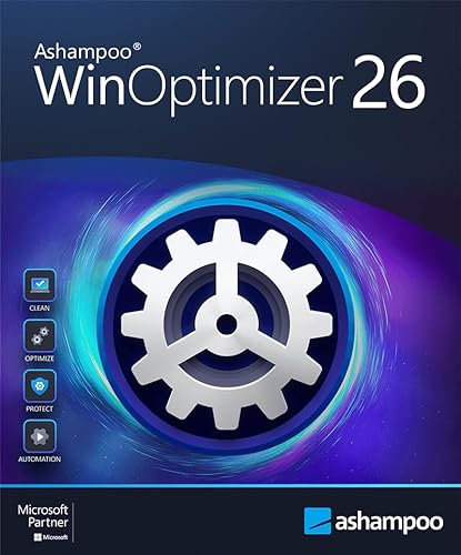 Ashampoo WinOptimizer 26 - PC Tuning Software für ein schnelles, schlankes und sicheres Windows | 1 Gerät | 1 Benutzer | PC Aktivierungscode per Email von Ashampoo