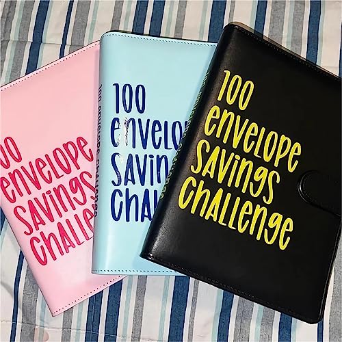 100 Envelope Challenge Binder | Easy and Fun Way to Save $5,050 | Savings Challenges Budget Book Binder with Cash Envelopes for Budgeting Planner& Saving Money (8.Dark Yellow) von Ashopfun