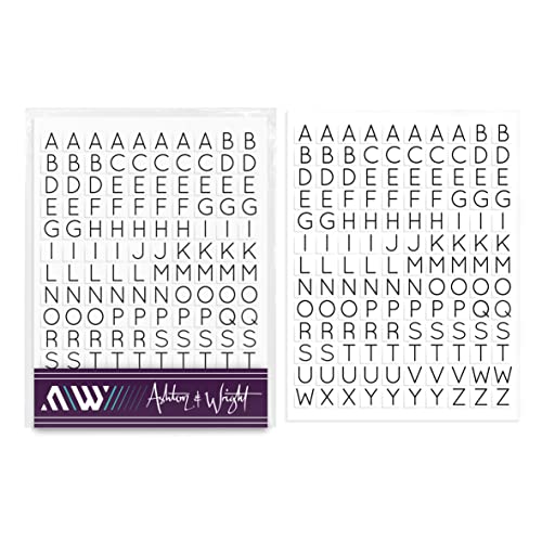 Ashton and Wright - A-Z Alphabetische Buchstabenaufkleber – 260 leicht abziehbare Etiketten – 8 x 8 mm von Ashton and Wright