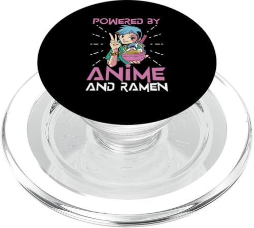 Angetrieben von Anime und Ramen PopSockets PopGrip für MagSafe Angetrieben von Anime und Ramen PopSockets PopGrip für MagSafe von Asian And Japanese Art And Entertainment