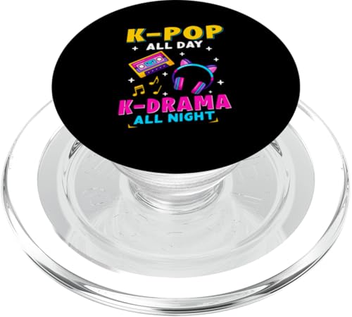 K-Pop den ganzen Tag, K-Drama die ganze Nacht PopSockets PopGrip für MagSafe K-Pop den ganzen Tag, K-Drama die ganze Nacht PopSockets PopGrip für MagSafe von Asian And Japanese Art And Entertainment