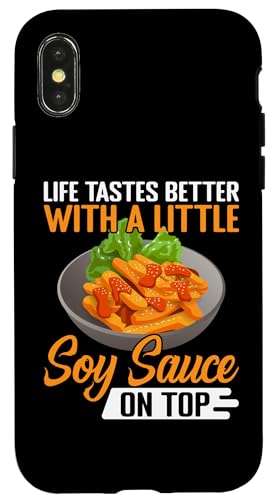 Das Leben schmeckt besser mit ein wenig Sojasauce oben Hülle für iPhone X/XS Das Leben schmeckt besser mit ein wenig Sojasauce oben Hülle für iPhone X/XS von Asian And Japanese Food Loving Designs