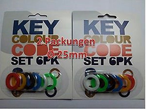 2 Packungen bunte runde Schlüsselkappe Schlüsselkappen rund 25mm Durchmesser, Angebot von Asiastore888 Onlineshop