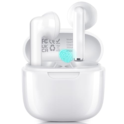AsiceSound Bluetooth Kopfhörer, Kopfhörer Kabellos Bluetooth 5.3 mit 4 ENC Mikrofon, In Ear kopfhörer Bluetooth mit HiFi Stereo Tiefer Bass, IP7 Wasserdicht Kopfhörer Sport USB-C von AsiceSound