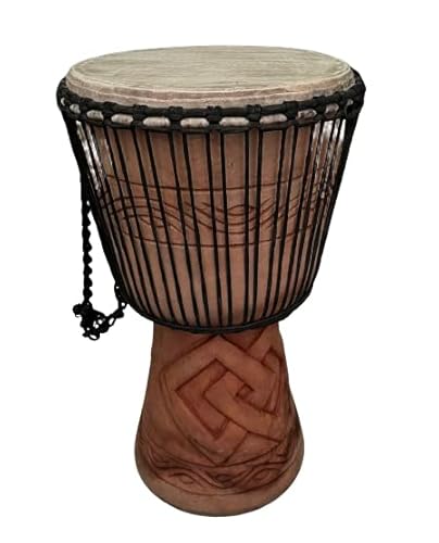 60cm Profi Djembe Afrika Trommel Ghana Tweneboah Holz + Ziegenfell Bongo afrikanische Drum Buschtrommel Percussion (mbt41) von Asien LifeStyle
